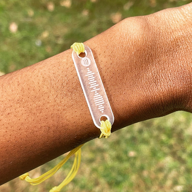 Personalized custom Spotify code bracelet Spotify music Etsy