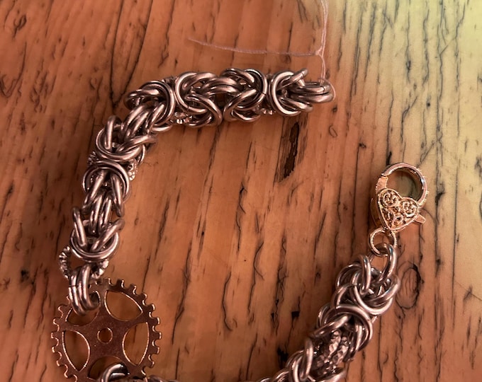 Silver & Cogs Byzantine Bracelet 8.5”