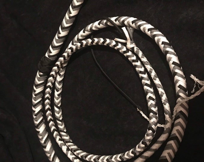 8ft Bull whip. You Choose your Colours, Vegan Friendly