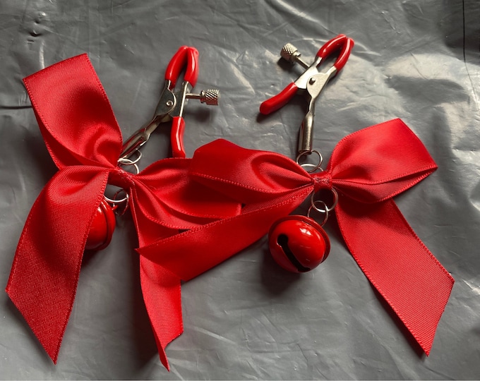 Nipple Clamps with Bows and Bells (Pair)