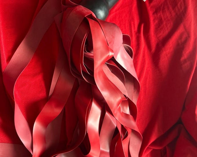 SALE - Red Latex Flogger Slightly Faded