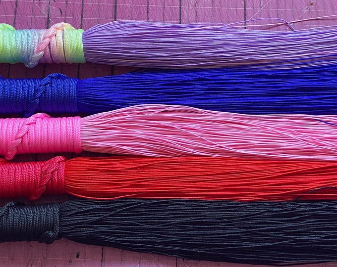 Coloured Sensory Floggers, 18” & 20”, Vegan Friendly