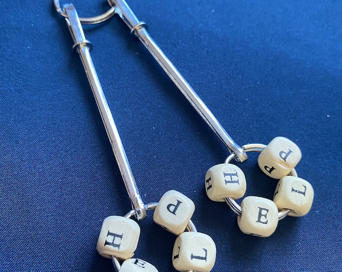 Nipple Clamps with Words (Pair)