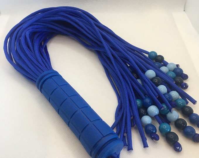 Choice of Colours Paracord Flogger with Beads, Vegan Friendly