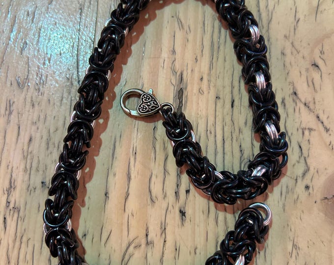 Silver & Black Byzantine Necklace