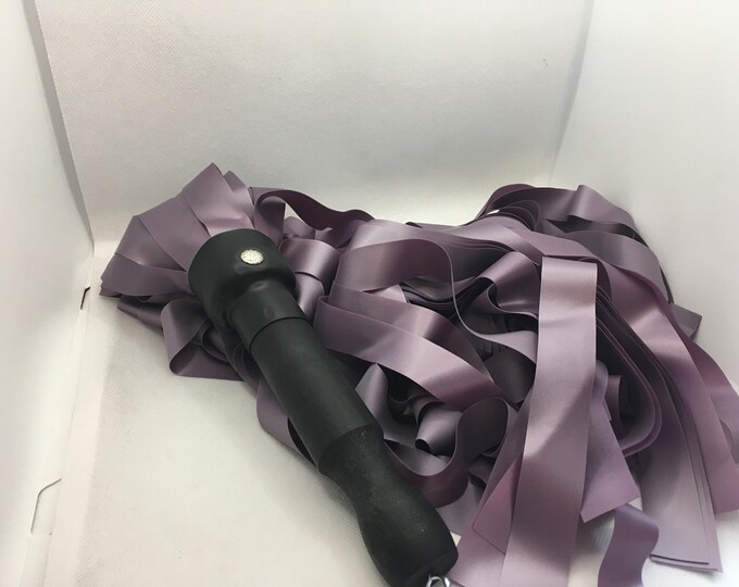 Heavy Lilac Pearlsheen Latex Flogger 20” approx 90 Falls vegan freindly