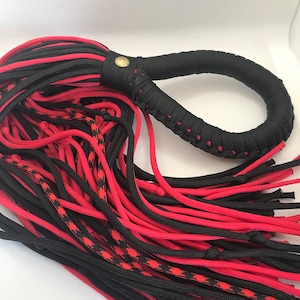 Deluxe loopy paracord-flogger, verschillende kleuren, veganistisch
