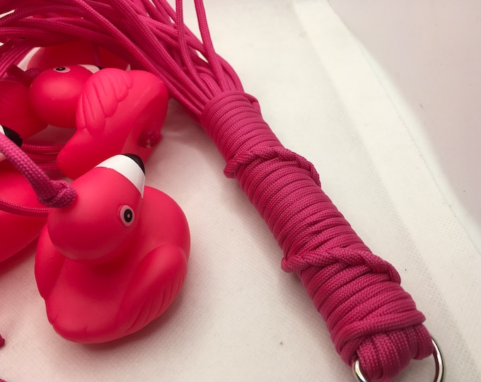 Pink Flamingo Paracord Flogger