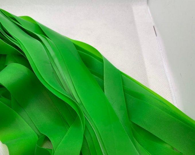 Vibrant Green Latex Flogger Various Falls, Vegan Friendly