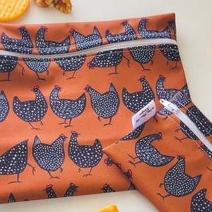Sacs humides/nageurs réutilisables personnalisés et peuvent remplacer les sacs à fermeture éclair Bright Kids tissu imperméable garçon Flappy Chickens Chicken Girl