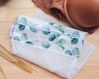 Delicates Laundry Bag to protect bras, stockings, lingerie, underwear | cotton zipper Mesh wash bag | Sock washing and Dryer Bag big gum