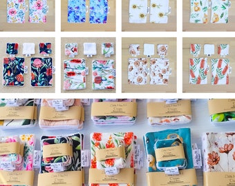 Reusable Makeup Wipes & Cloths |  Zerowaste Facial Rounds | Eco-friendly gifts Bright, Floral Animals