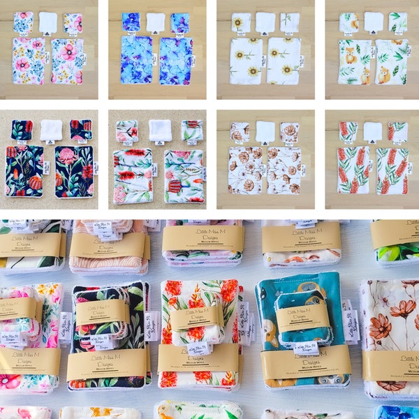 Reusable Makeup Wipes & Cloths |  Zerowaste Facial Rounds | Eco-friendly gifts Bright, Floral Animals