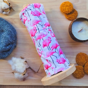 Toalha de papel reutilizável zero desperdício para limpeza geral de cozinha, toalha de papel sem papel, toalhetes de cozinha laváveis com clipes flamingos