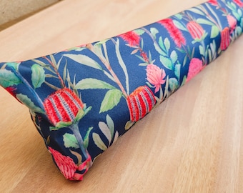 Custom Filled Door draft Stopper Filled with sand Door Snake Washable & Waterproof Cover draught Stopper | Custom breeze blocker navy native
