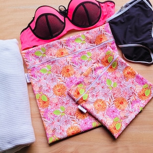 Sac de natation et humide étanche Nannas Garden personnalisé | Séparez les vêtements mouillés et secs | Cours de natation, vêtements sales, école pour enfants,
