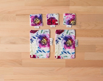 Reusable Makeup Wipes & Cloths |  Zerowaste Facial Rounds | Eco-friendly gifts Bright, Floral  | Australian Bright Flowers