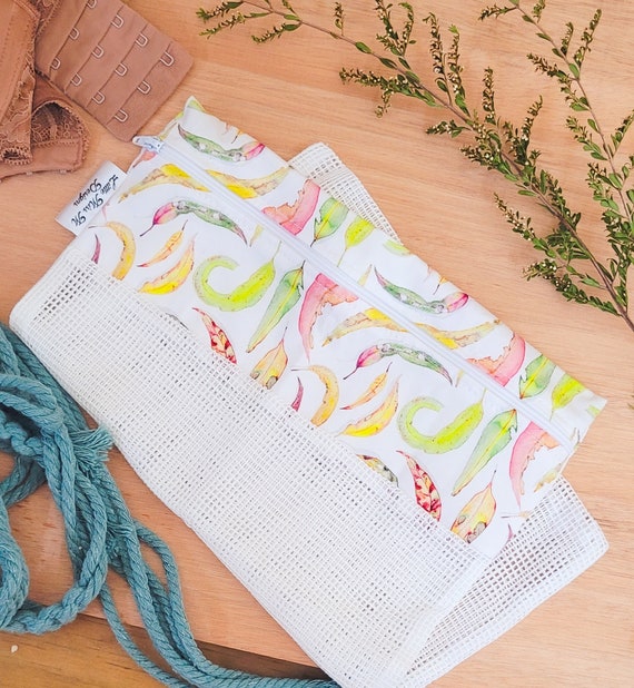 Ropa delicada Bolsa para proteger sujetadores medias lenceria ropa interior cremallera de algodon Bolsa de lavado de malla Bolsa de lavado y secadora de calcetines Hojas Etsy Mexico