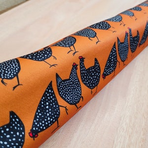 Custom Filled Door draft Stopper | Filled with sand Door Snake | Washable & Waterproof Cover draught Stopper | Custom breeze blocker Chicken image 4