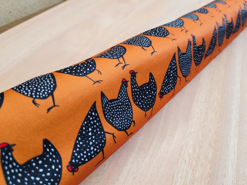 Custom Filled Door draft Stopper | Filled with sand Door Snake | Washable & Waterproof Cover draught Stopper | Custom breeze blocker Chicken image 4