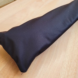 Custom Filled Door draft Stopper | Filled with sand Door Snake | Washable & Waterproof Cover draught Stopper | Custom breeze blocker Black