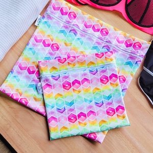 Sac de natation étanche XO personnalisé | Séparez les vêtements humides et secs | Cours de natation, vêtements sales, école pour enfants, salle de sport, sac de plage