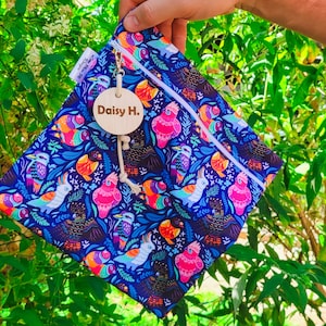 Fleur personnalisée d’oiseau d’Australie Sac de natation et humide imperméable à l’eau | Séparez les vêtements mouillés et secs | Cours de natation, vêtements sales, école pour enfants