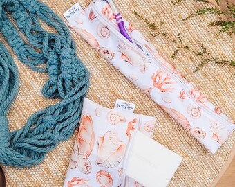 Travel Soap waterproof bag | travelling essential pouch zerowaste reusable case with Toothbrush holder Turtle animal kids