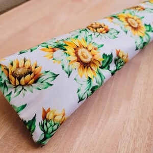 Custom Filled Door draft Stopper Filled with sand Door Snake | Washable & Waterproof Cover draught Stopper Custom breeze blocker sunflowers