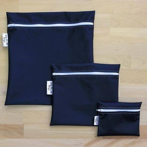 Sac alimentaire réutilisable alternative au plastique et au silicone | Zéro déchet sandwich Pouch Alimentaire Lavable Snack Bags Noir