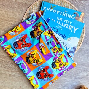 Bolsa de biblioteca para la vuelta al cole para niños y niñas, bolsa para libros prestados con cremallera, bolsa de mano para libros de niños y niñas. Subwoofa