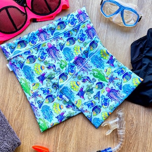 Sac de natation imperméable personnalisé | Séparez les vêtements mouillés et secs | Cours de natation, Vêtements sales, École des enfants, Salle de sport, Plage Sous-marine
