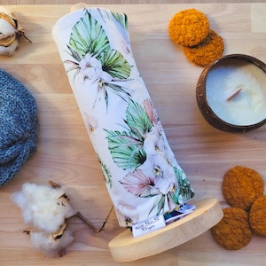 Toalha de papel reutilizável zero desperdício para limpeza geral de cozinha, toalha de papel sem papel, toalhetes de cozinha laváveis com clipes, flores de orquídeas