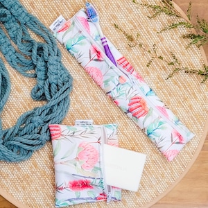 Travel Soap waterproof bag | travelling essential pouch zerowaste reusable  case with Toothbrush holder Cream Natives