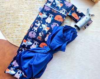 Waterproof Umbrella Bag, Wet Brolly Storage bag for foldable & collapsible Umbrellas cover bag Dogs Animals
