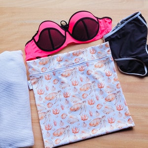 Sac de natation et humide imperméable Timmy Turtle personnalisé | Séparez les vêtements mouillés et secs | Cours de natation, vêtements sales, école pour enfants,