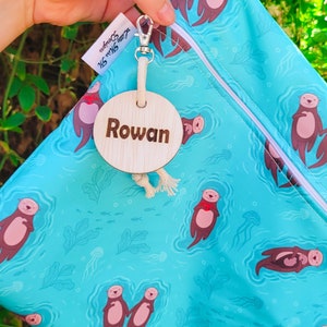 Sac de natation et humide imperméable Otter personnalisé | Séparez les vêtements mouillés et secs | Cours de natation, vêtements sales, école pour enfants, salle de sport, sac de plage