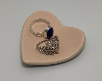 Handmade Stoneware Pink Love Heart Ring Dish | Australian Handcrafted Pottery