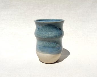 Handmade Stoneware Small Blue Vase | Australian Handcrafted Pottery