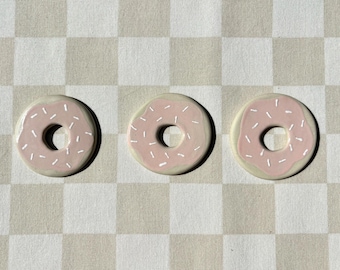 Handmade Stoneware Donut Fridge Magnet | Australian Handcrafted Pottery