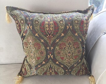 Green Pillow, Tulip Pillow Cover, Turkse Kussen Cover, Kilim Pillow Cover, Accent gooien kussen, Kussen geval, Kussen bloemen, Body kussen