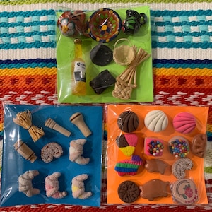 Miniature Mexican food, kitchen, house items Ofrendas Dia de Los Muertos Day of the Dead