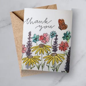 Watercolor FLAT Greeting Cards