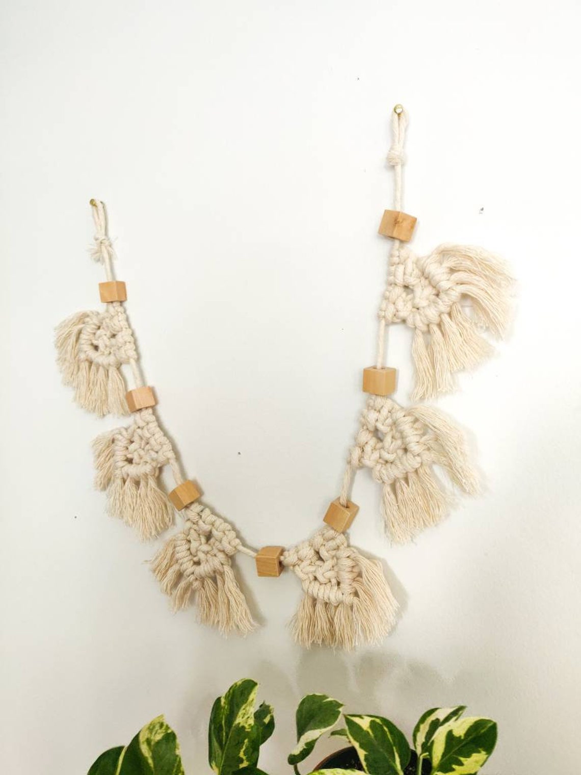 Macrame Garland Macrame Wall Art Wall Hanging Guirlande de Etsy France