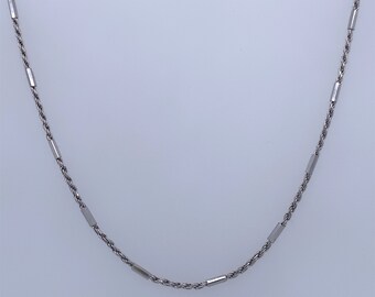 10k White Gold Chain - Etsy