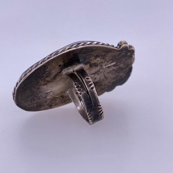 925 Sterling Silver Oval Shape Ring - image 2