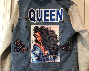 queen jean jacket