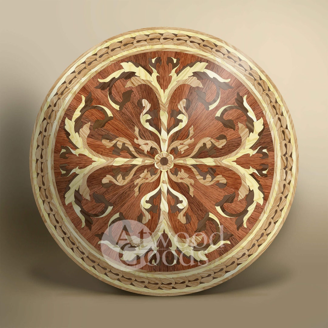 Baroque Rondo Wood Floor Medallion