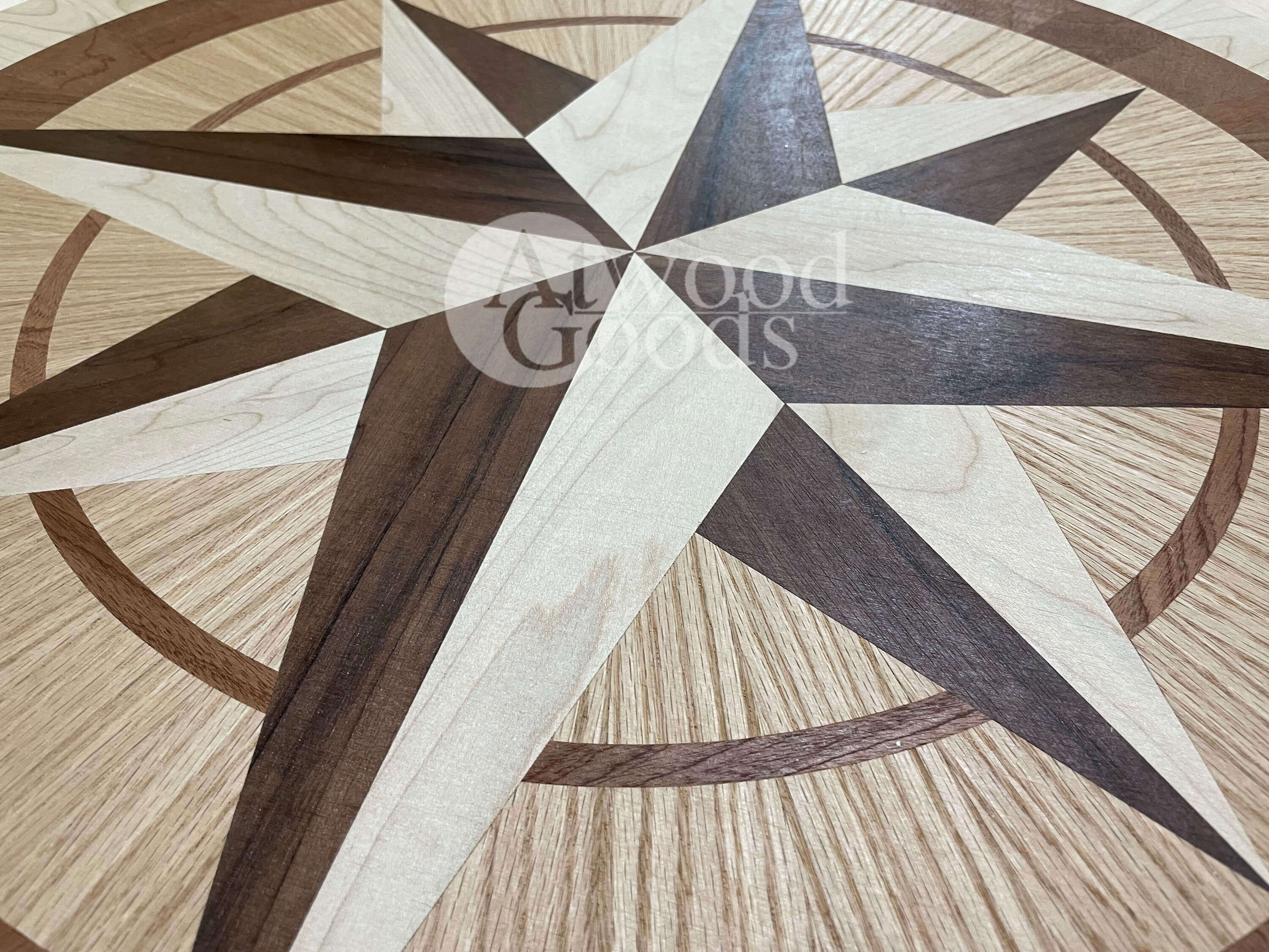 Wood Floor Medallion bay Compass Rose Inlay - Etsy Canada