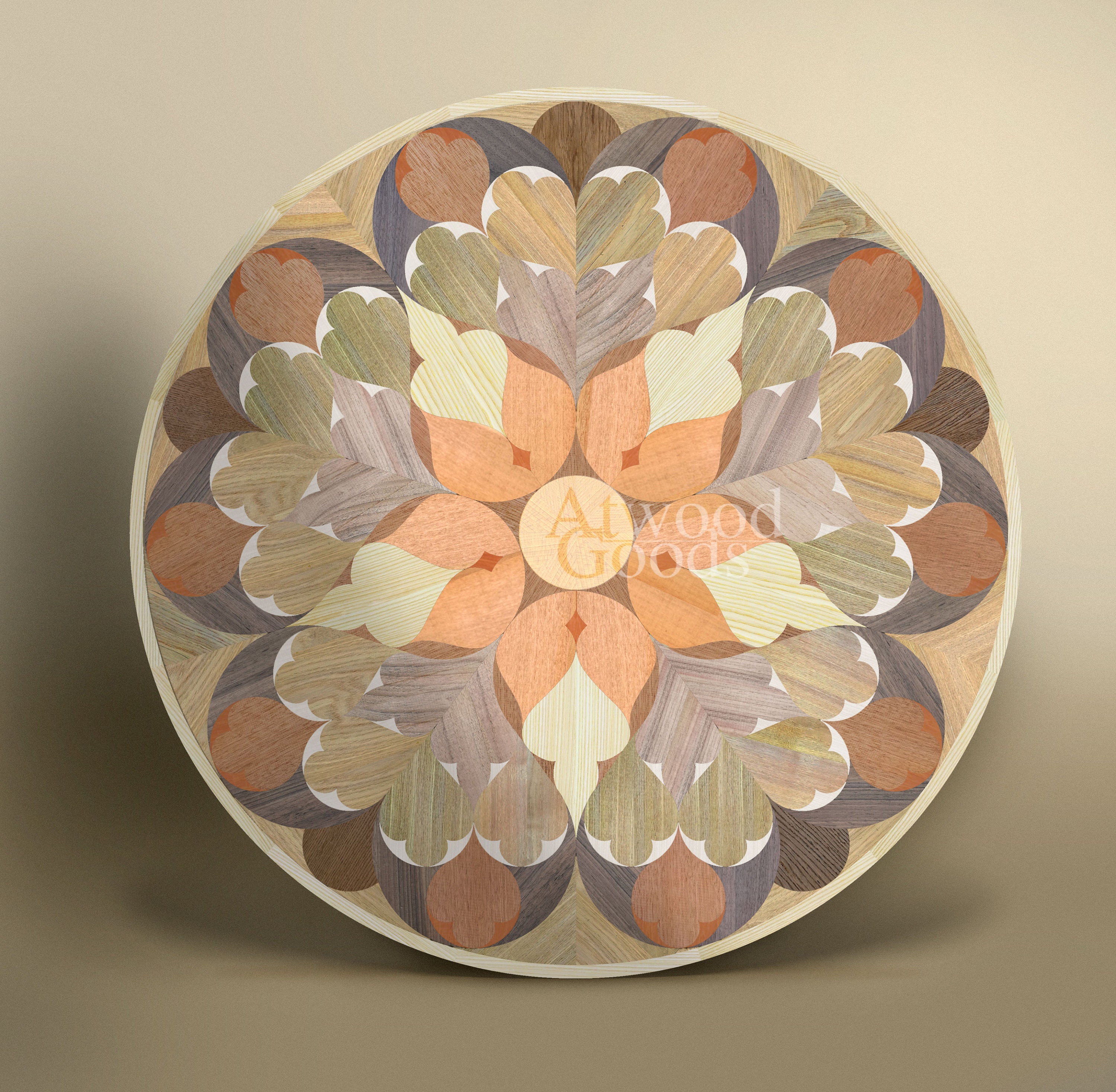 Wood Floor Medallion Wood Floor Inlay Mosaic Tile Inlay Table - Etsy